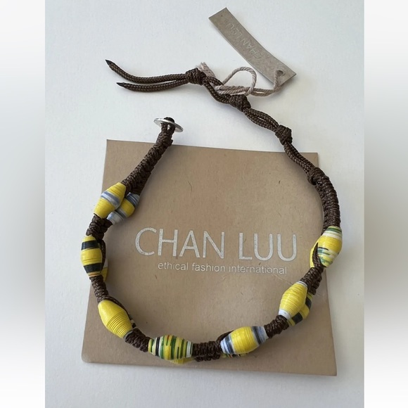 Chan Luu Ethical Fashion Recycled Paper Multi Beaded Boho Handcrafted Bracelet - Picture 4 of 8